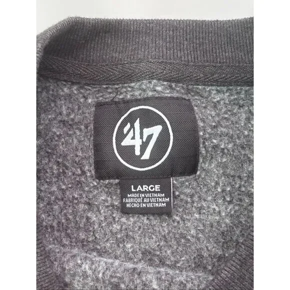 Kansas City Men's '47 Heathered Kansas City Chiefs Bypass Tribeca Pullover Sweat - Picture 5 of 10